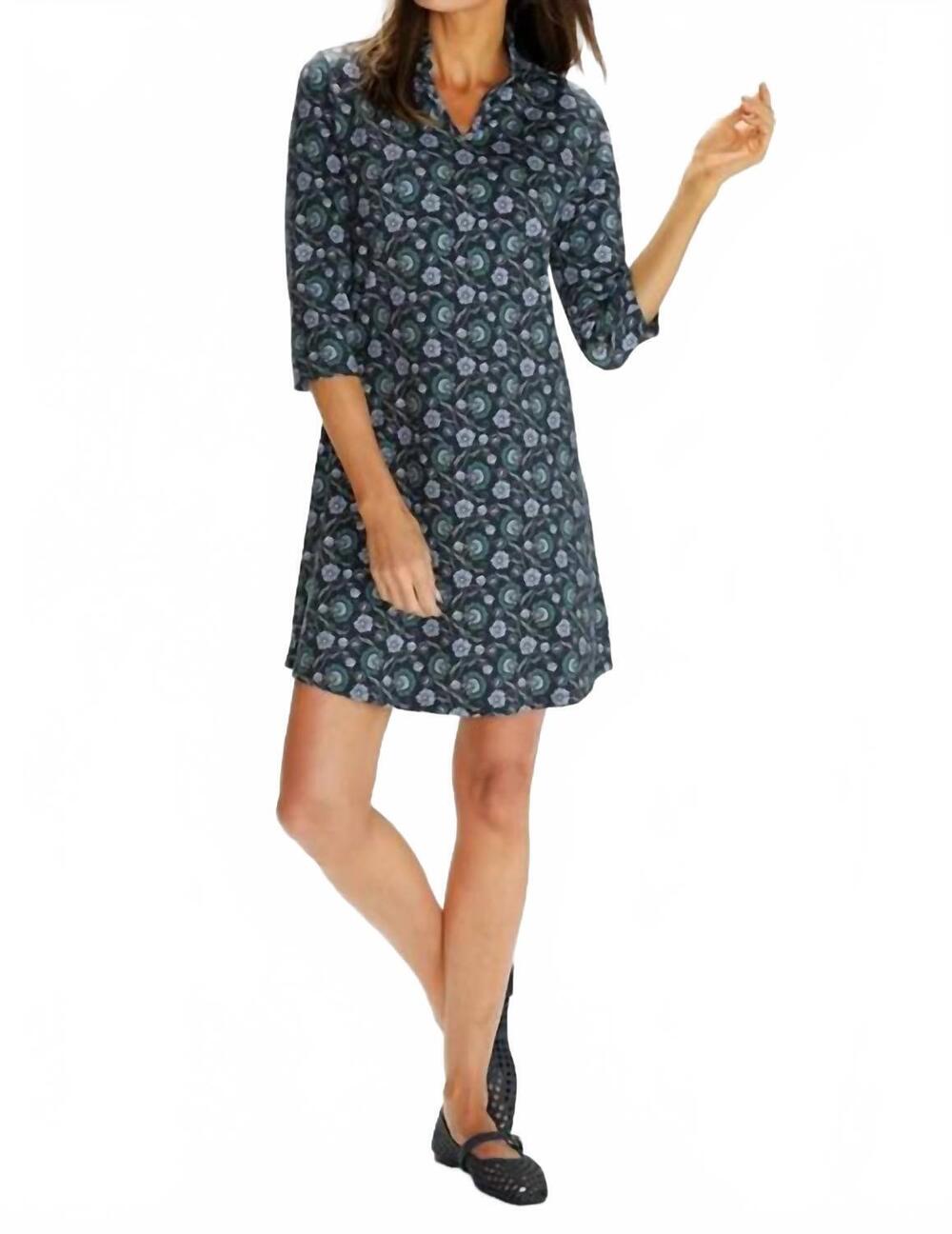NEW DUFFIELD LANE lillian mini dress in twilight vines